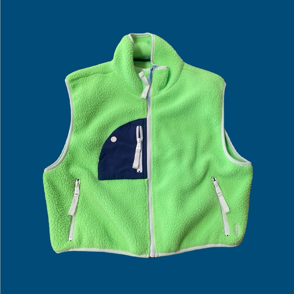 FP Movement by Free People Lime Green Fleece Vest